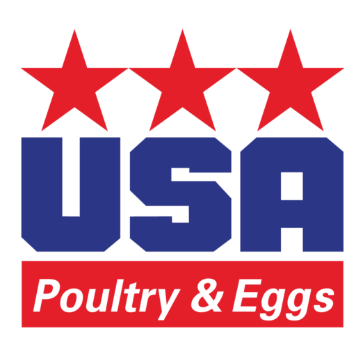 stacked USA poultry red and blue logo